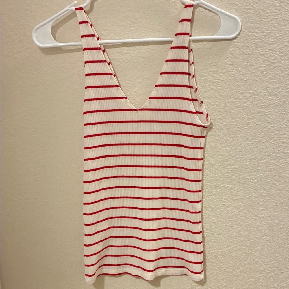 Reformation Striped Red and White Tank Top - Picture 5 of 5